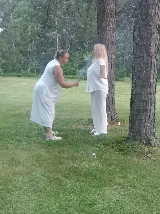 Two Ladies in white